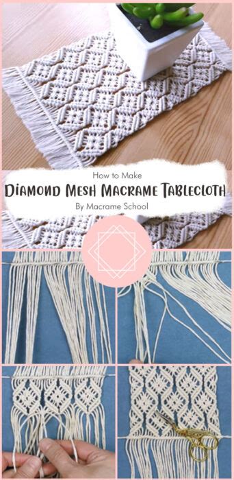 DIY Macrame Table Tutorial 的图像结果