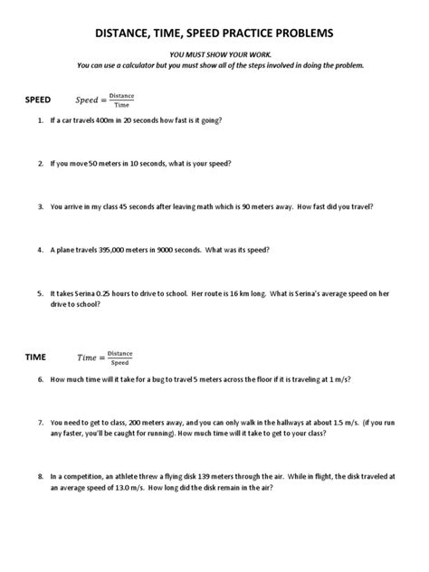 Image result for Rate Word Problems Worksheet