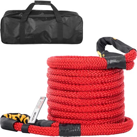 VEVOR 1" x 31.5' Recovery Tow Rope, 33,500 lbs, Heavy Duty Nylon Double ...