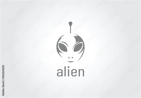 alien head, vector logo icon, UFO, alien logo. Vector illustration ...