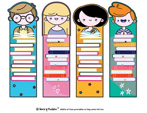 Cute Bookmarks | 80 Cute Printable Bookmarks - World of Printables