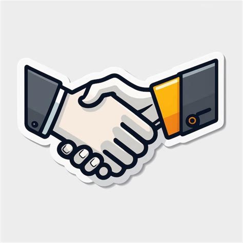 Business Handshake Sticker 的图像结果