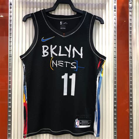 KYRIE IRVING 11 Black Brooklyn Nets Heat Pressed Edition NBA Jersey ...