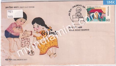 India 1987 National Children's Day (FDC) - buy online Indian stamps ...