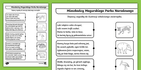 Magurski Park Narodowy | Mieszkańcy parku | Zagadki