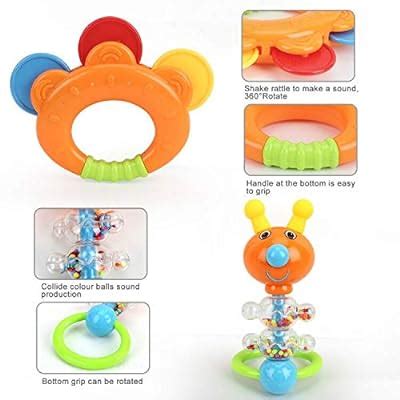 Buy Baby Toys Rattles Teether and Shakers 9 PCS, Baby Newborn Gift Set ...