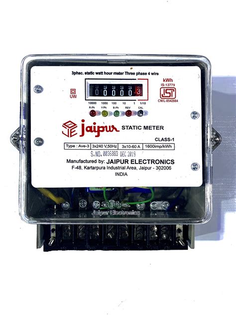Jaipur Static Sub Meter AC. 3 Phase 4 Wire 10-60 AMP Counter Type: Buy ...