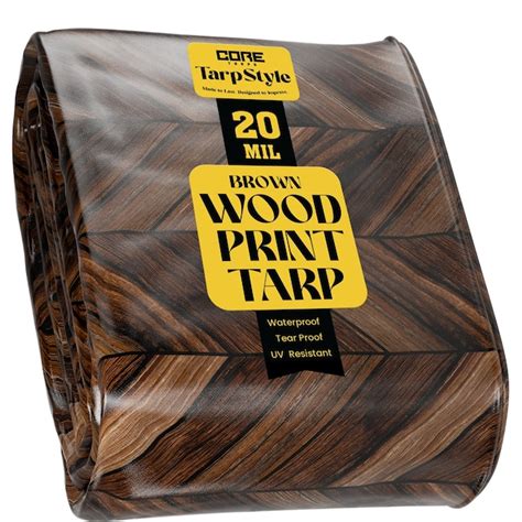 Core Tarps 8-ft x 10-ft Brown Commercial Polyethylene 20-mil Tarp CT ...