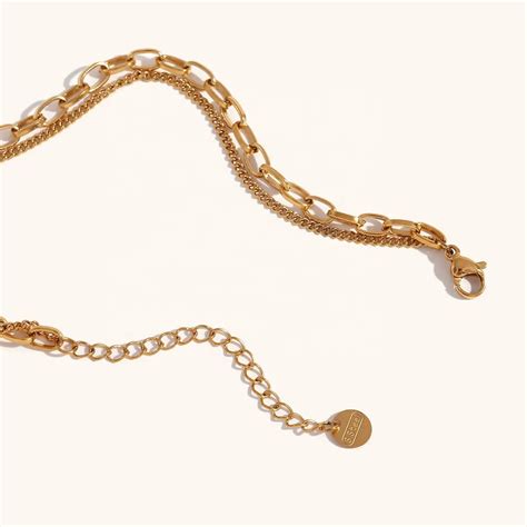 18KT Gold Plated Evil Eye Layered Necklace – Atulya Jewellers