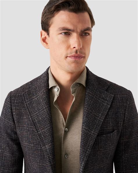 Brown Mélange Jersey Shirt - Eton