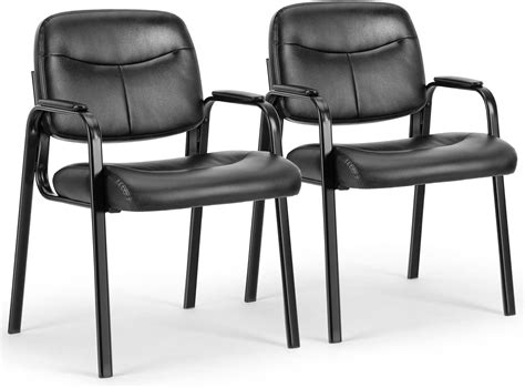 Sweetcrispy Classic Black Office Chairs Set of 2, Waiting Room & Office ...