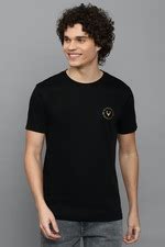 Buy Men Black Solid Crew Neck T-shirt Online - 858123 | Allen Solly