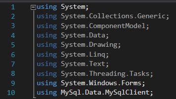 Image result for C# MySQL Forms