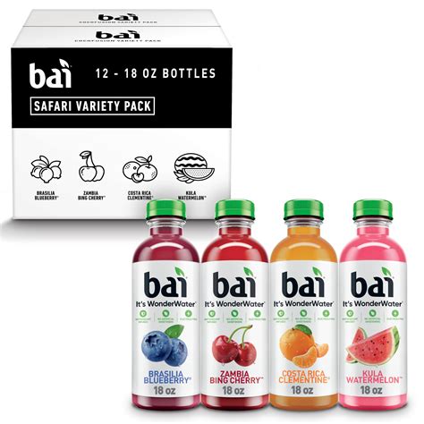 Amazon.com : Bai Flavors Variety Pack, Antioxidant Infused Water ...