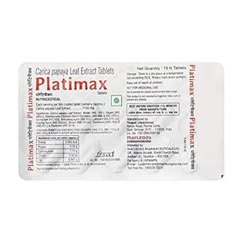 Platimax 1150 mg - Strip of 15 Tablets : Amazon.in: Health & Personal Care