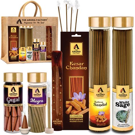 The Aroma Factory Devotion Giftpack(Kesar Chandan & White Sage ...