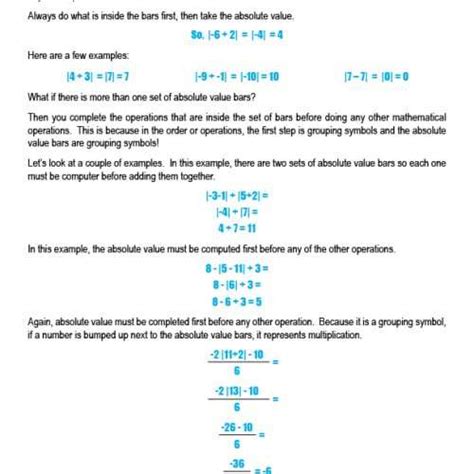 Image result for Understanding Absolute Value Grade 8