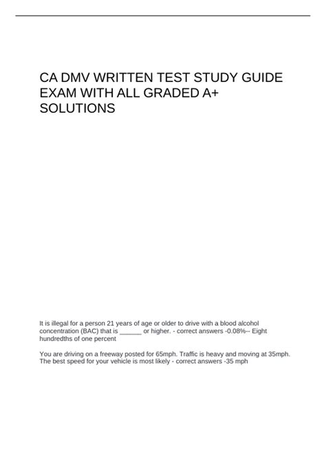 Image result for DMV Study Guide Free
