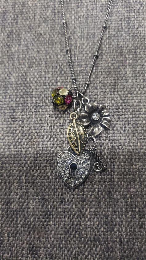 Vintage Collection - VCLM Silver Tone Color Metal Multi Charm Necklace ...