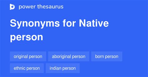 Native Synonym 的图像结果
