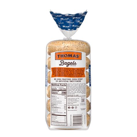 Thomas’ Everything Bagels, 6 Pre-Sliced Bagels, 20 Oz -- Pack of 2 – SS ...