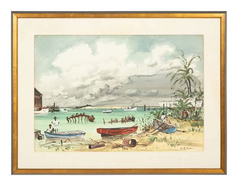 Adolf Dehn | Fishing Boats at Shore | MutualArt