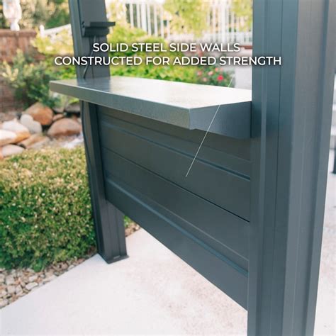 Backyard Discovery 8.5-ft x 5.5-ft Rockport Rectangle Black Metal Steel ...