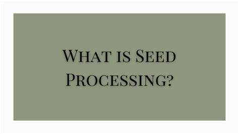 Image result for Seed Processing