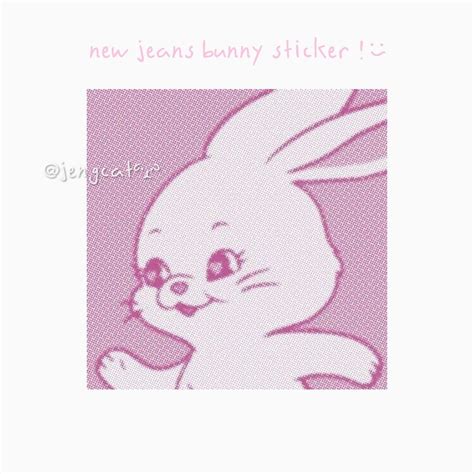 New Jeans pink bunny mail sticker, Hobbies & Toys, Stationery & Craft ...
