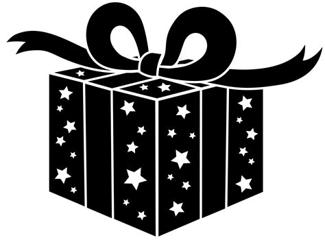 Present black and white christmas present clip art black and white ...