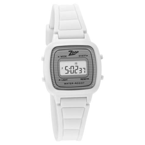 Buy Online Zoop Digital Watch with Digital Dial & White Strap for Girls ...