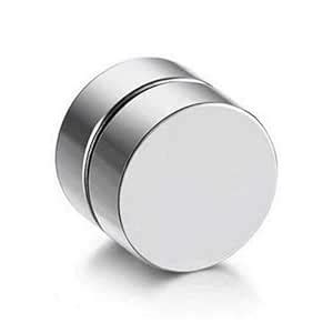 Buy Hunky Dory Silver Barbell Magnetic Non-Piercing Stainless Steel ...