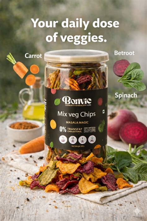 Mix Vegetable Chips - Masala Magic – Bonvie Snacks