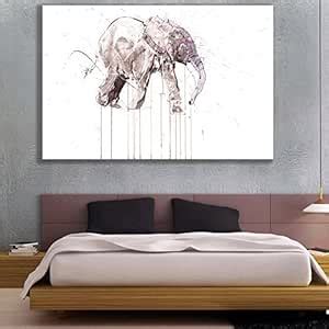 Inephos Unframed Canvas Painting - Beautiful Elephant Art Wall Painting ...