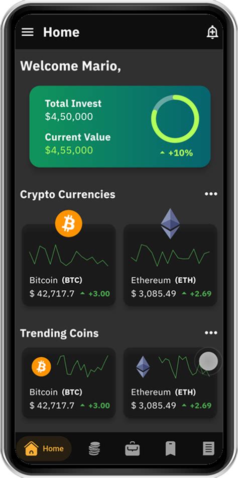 Coinpool – Crypto currency portfolio management flutter app UI kit ...