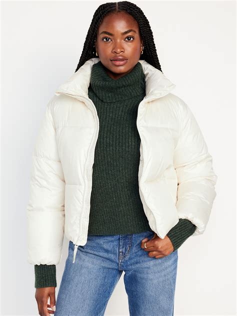 White quilted puffer jacket online