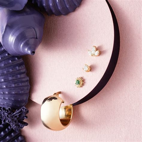 Feya Emerald Yellow Gold Piercing