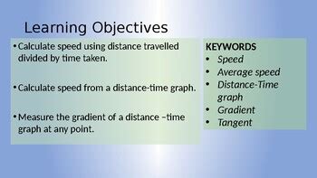 Physics - Speed and Distance-Time Graphs by Time Saving Science Resources