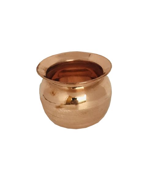 Copper Pooja lota Kalash Silver touch Lota Utensil Vessel Pooja Kalash ...