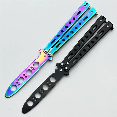 Portable Practice Butterfly Knife CSGO Balisong Trainer Stainless Steel ...