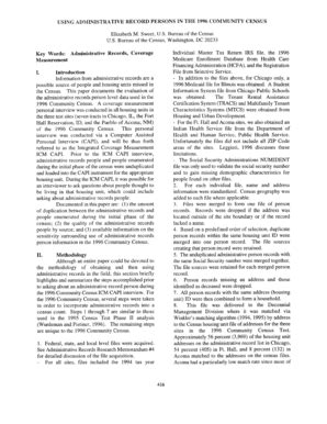 Fillable Online amstat Using administrative record persons in the 1996 ...