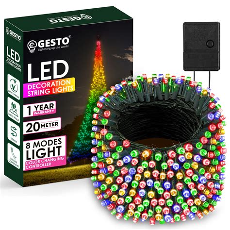 Buy Gesto Multicolor Serial String Led Light with 8 Modes Changing ...