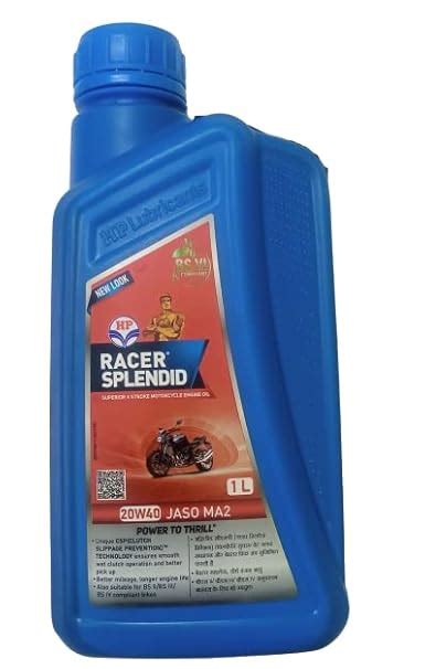 Hp Lubricants Racer Splendid 20W40 API SJ, JASO MA2 Engine Oil 1L for ...