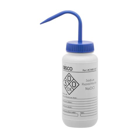 Buy EISCO Wash Bottle for Sodium Hypochloride (Bleach), 500ml - Labeled ...