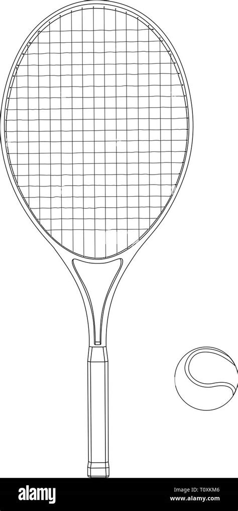 Drawing tennis ball equipment hi-res stock photography and images - Alamy