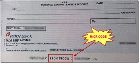 Image result for MICR Code On Cheque