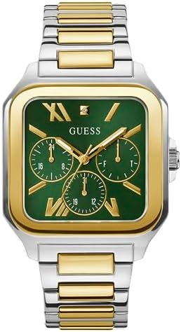 GUESS Stainless Steel Analog Green Dial Men's Watch-Gw0631G1 : Amazon ...