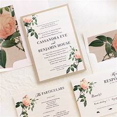 Wedding Invitation by Ivory Blush Floral Customizable Wedding Invitations Wedding Invitation