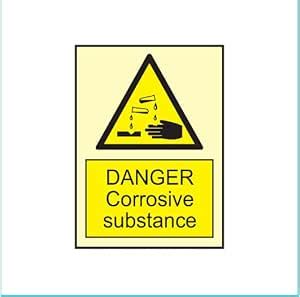 SRGInfotech UV Print Acrylic Board|Danger Corrosive Substance Safety ...