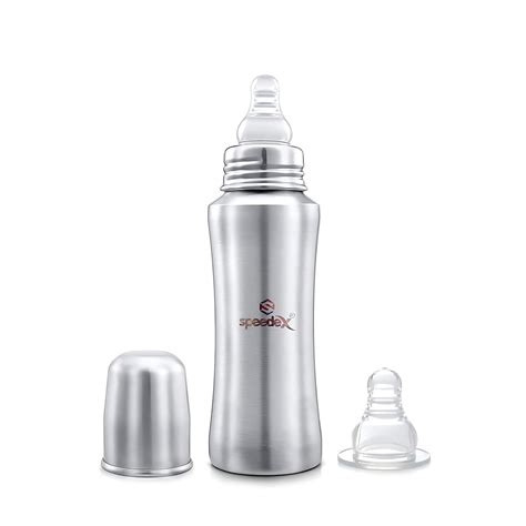 Buy SPEEDEX Stainless Steel Infant Baby Feeding Bottle, BPA Free, Anti ...